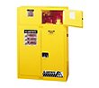 Justrite 12-Gallon Sure-Grip EX Self-Closing Piggyback Cabinet - Gray